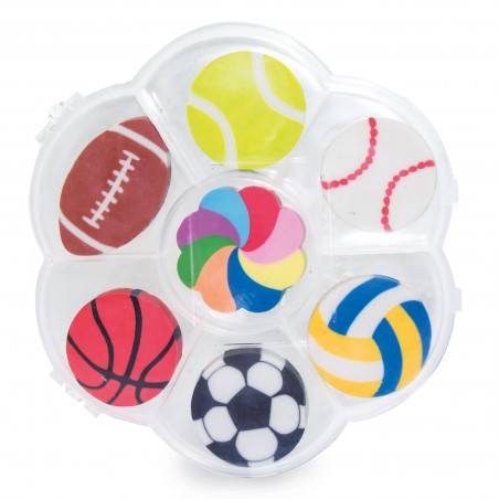 Set de Gomme à Effacer Sportif Multicolore Détail Original et Amusant pour Invités