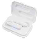 Ecouteurs bluetooth blanc dans la boîte