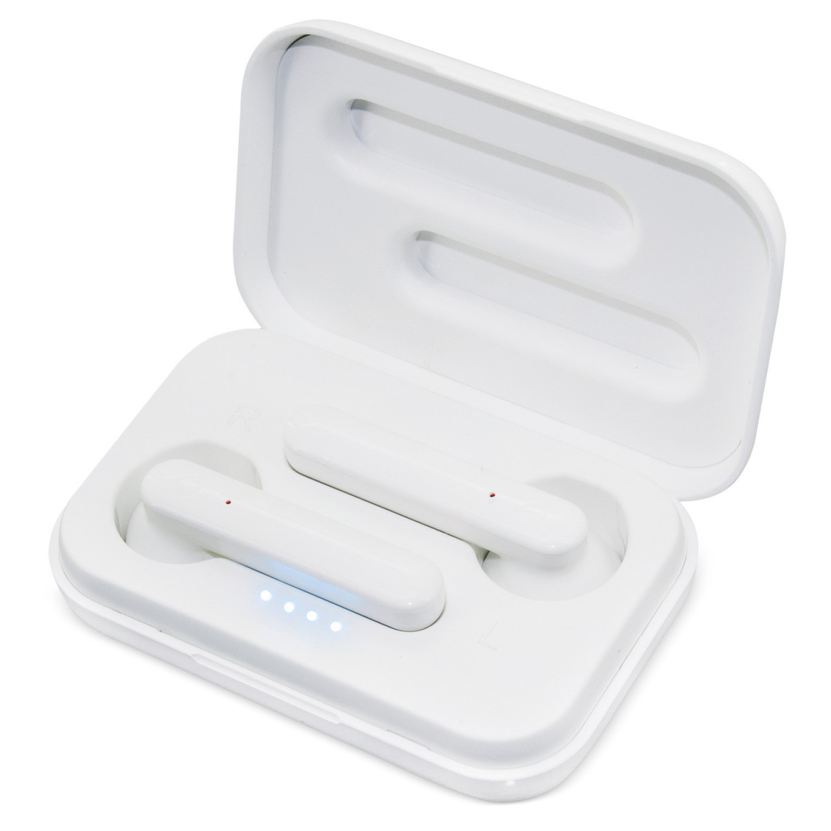 Ecouteurs bluetooth blanc dans la boîte