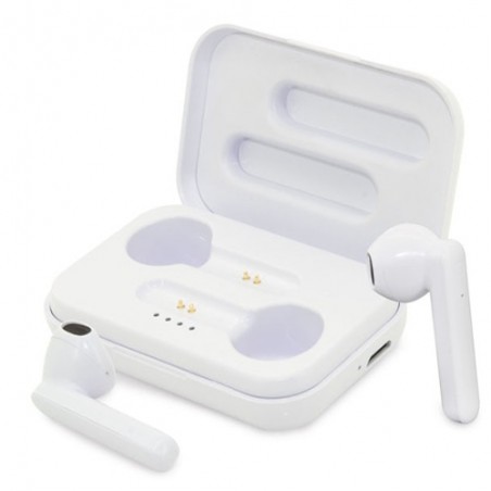 Ecouteurs bluetooth blanc dans la boîte