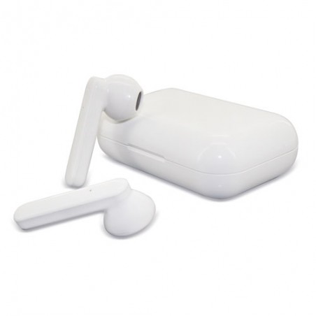 Ecouteurs bluetooth blanc dans la boîte