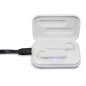 Ecouteurs bluetooth blanc dans la boîte