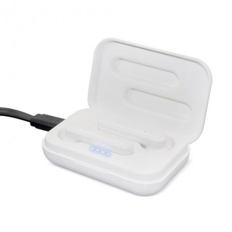 Ecouteurs bluetooth blanc dans la boîte