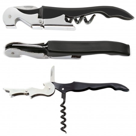 Tire-bouchon à Double Levier avec Ouvre-bouteille Design Ergonomique et Efficace