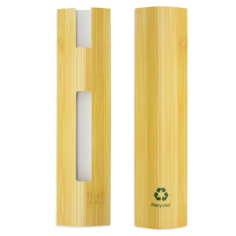 étui à stylo en carton recyclé design bambou