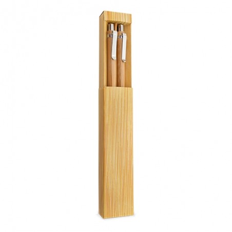 Set de stylo et porte-mine en bambou élastique