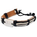 Bracelet cuir nacre