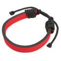 Bracelet réglable en similicuir rouge