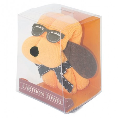 Serviette chiot soleil orange
