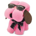 Serviette pour chien rose fluo