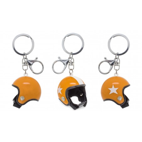 Porte clés casque orange classique