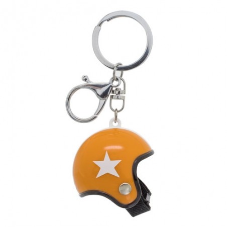 Porte-clés casque classique orange