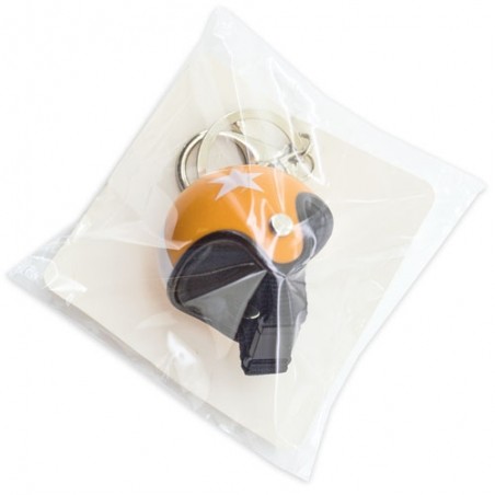 Porte-clés casque classique orange