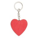 Porte-clés cœur rouge en bois