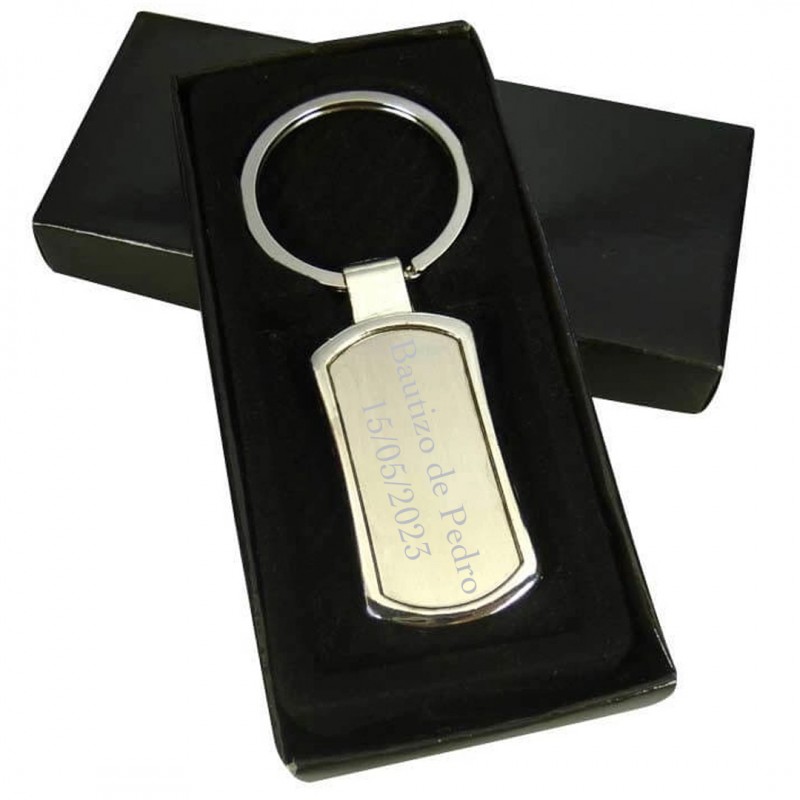 Porte Clés En Argent Gravé Au Laser Présenté Dans Une Boîte Porte Clés En Argent Gravé Au Laser Présenté Dans Une Boîte