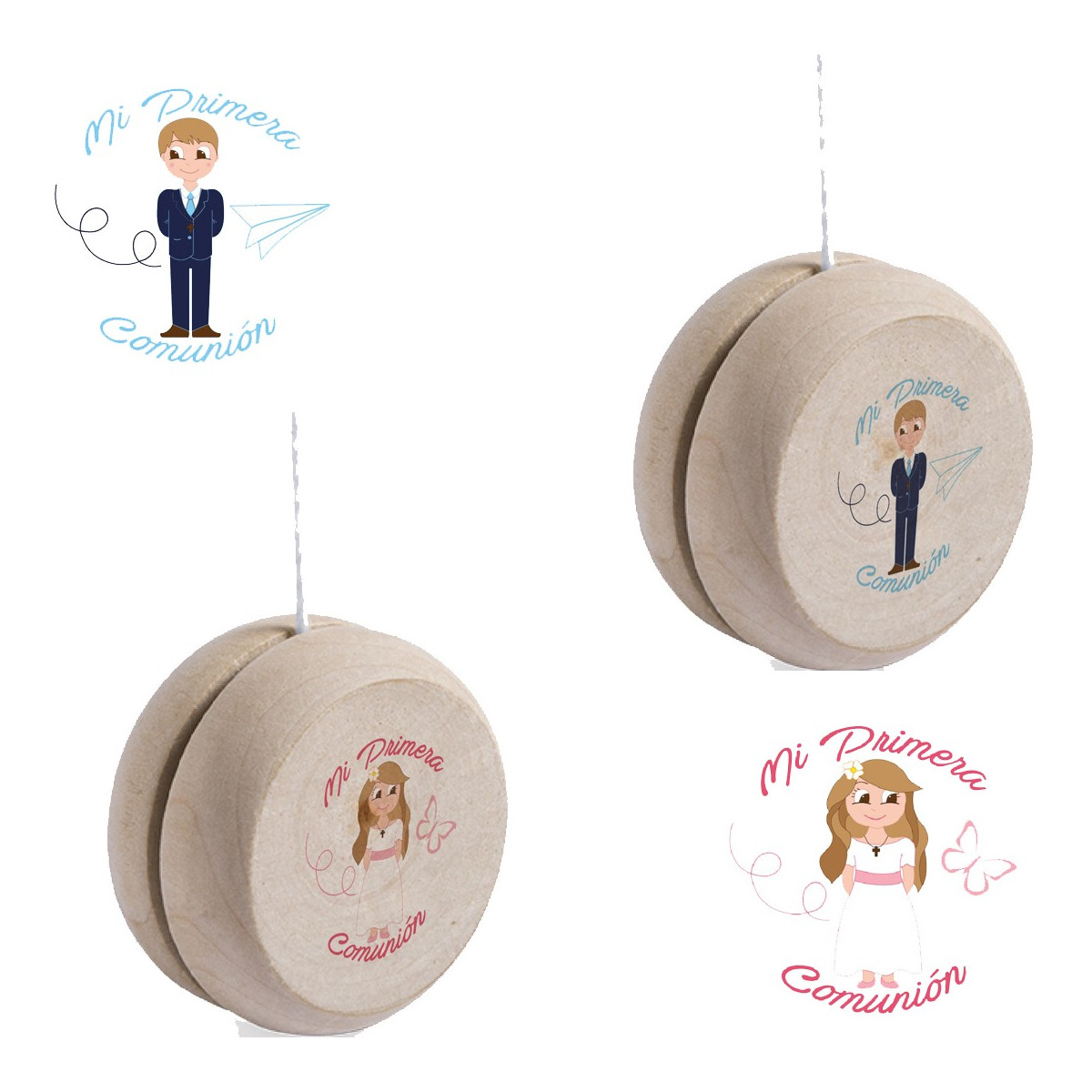 Yoyo en bois pour communion
