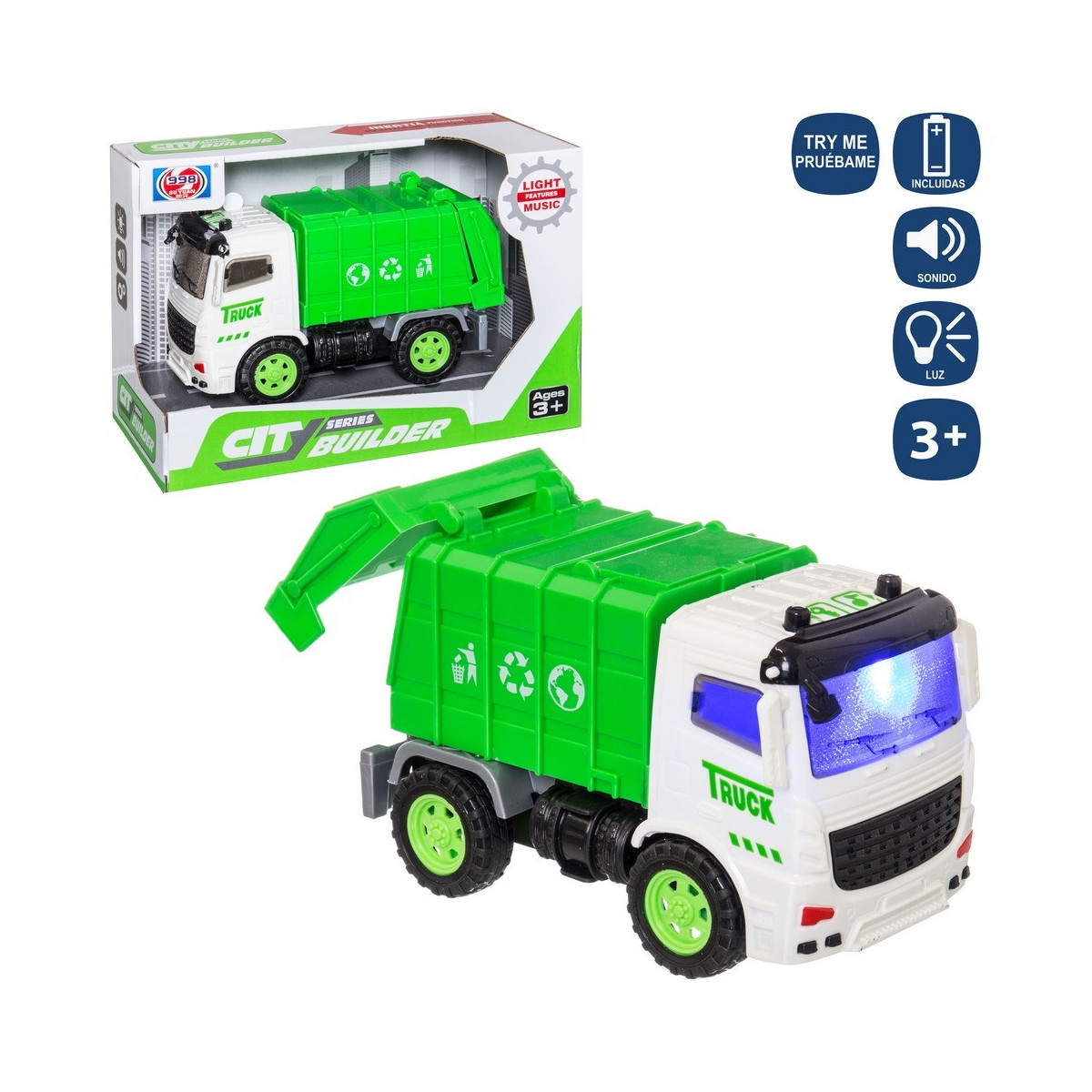 Camion de recyclage lumineux son try me 2 m 17 cm