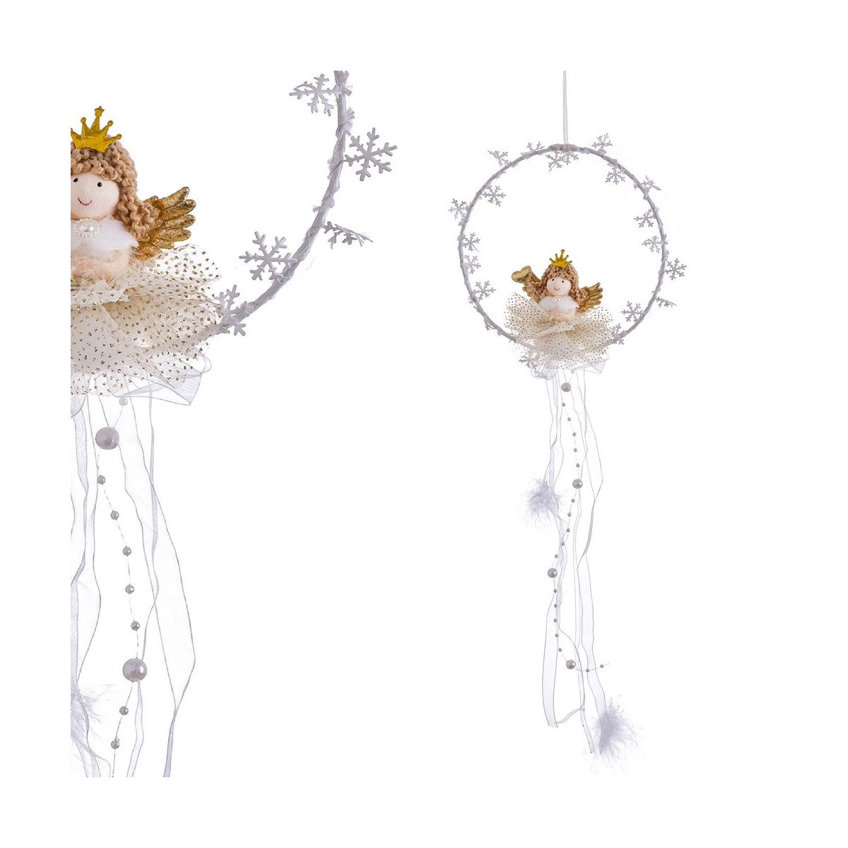 Pendentif ange en fil doré 30 cm