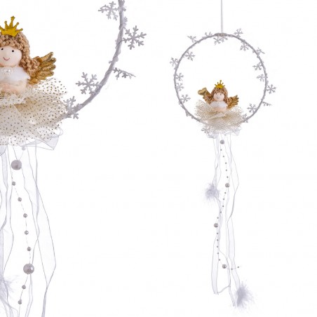 Pendentif ange en fil doré 30 cm