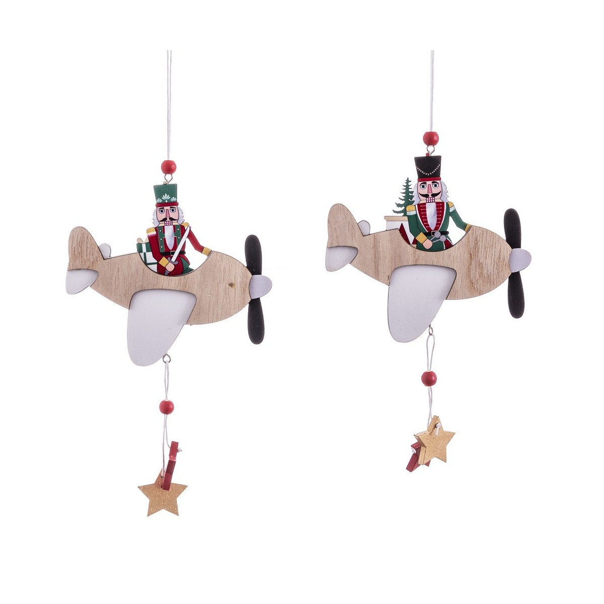 Pendentif avion bois