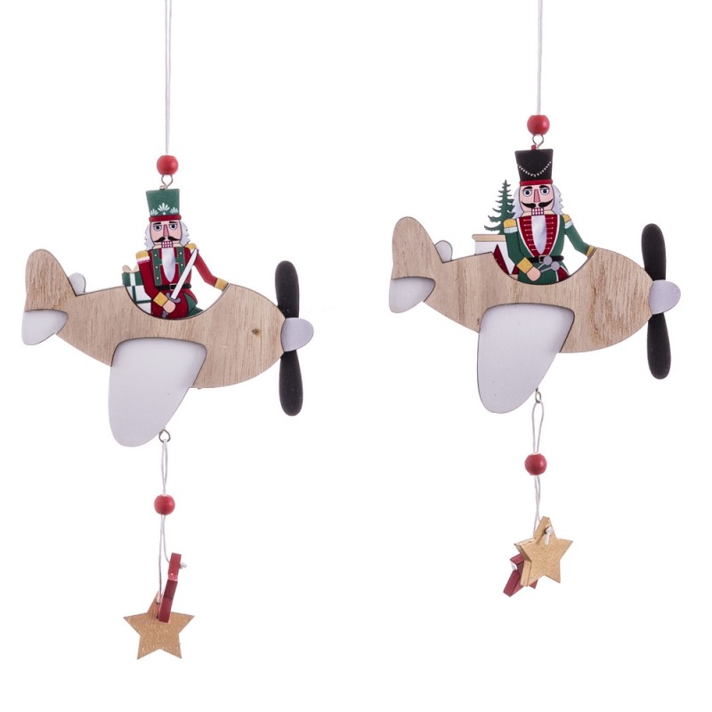 Pendentif avion bois
