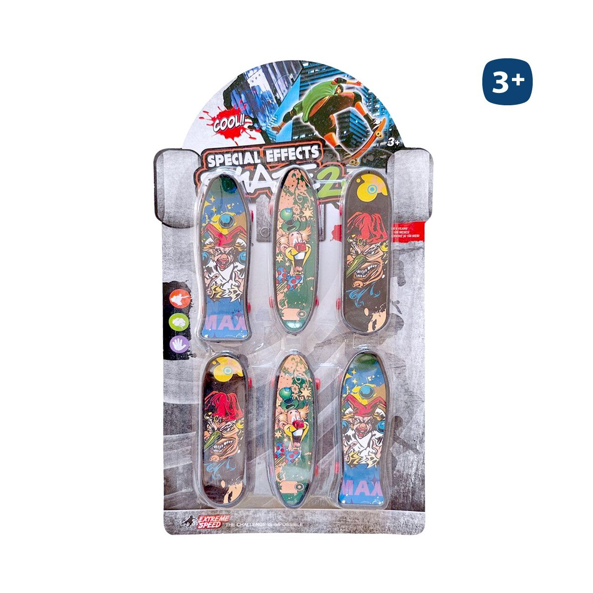 S 6 mini trottinettes avec accessoires