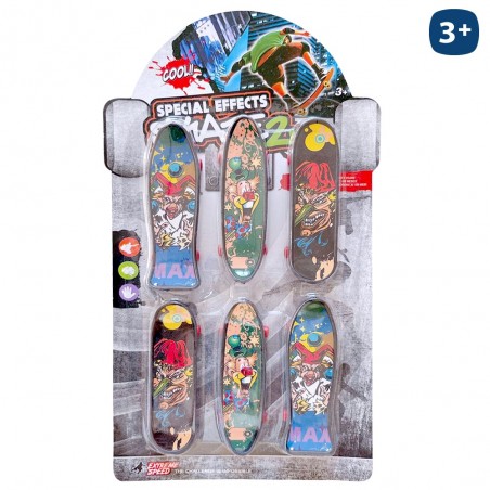 S 6 mini skateboards avec accessoires