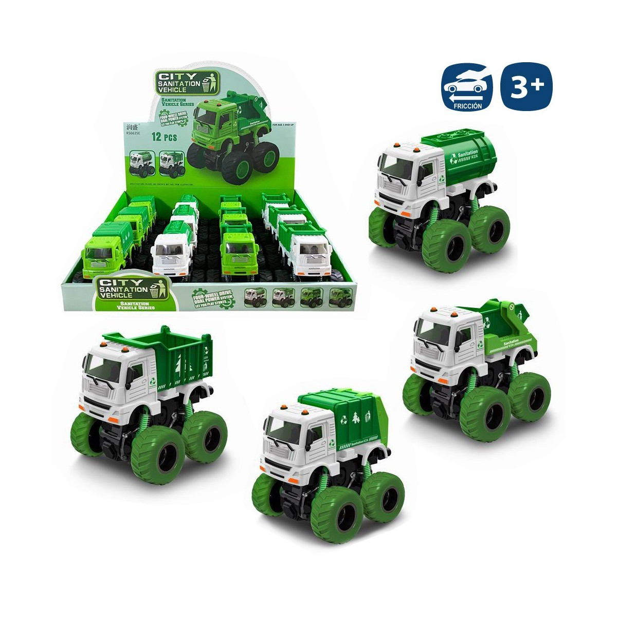 Camion de recyclage méga-friction 4 m 9,50 x 8,40 x 9,20 cm