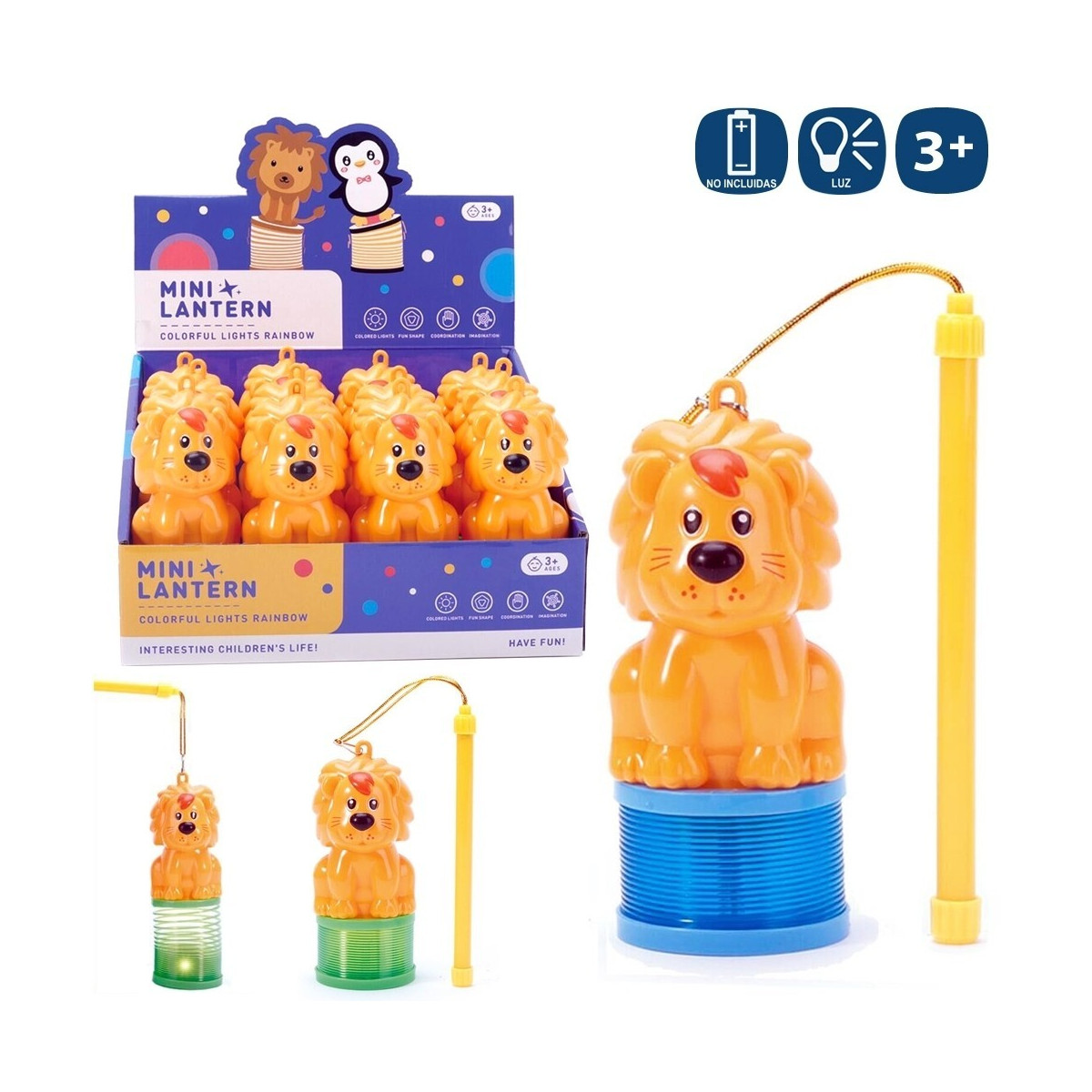 Mouvement lampe lion 4 c 5,50 x 5,50 x 13 cm