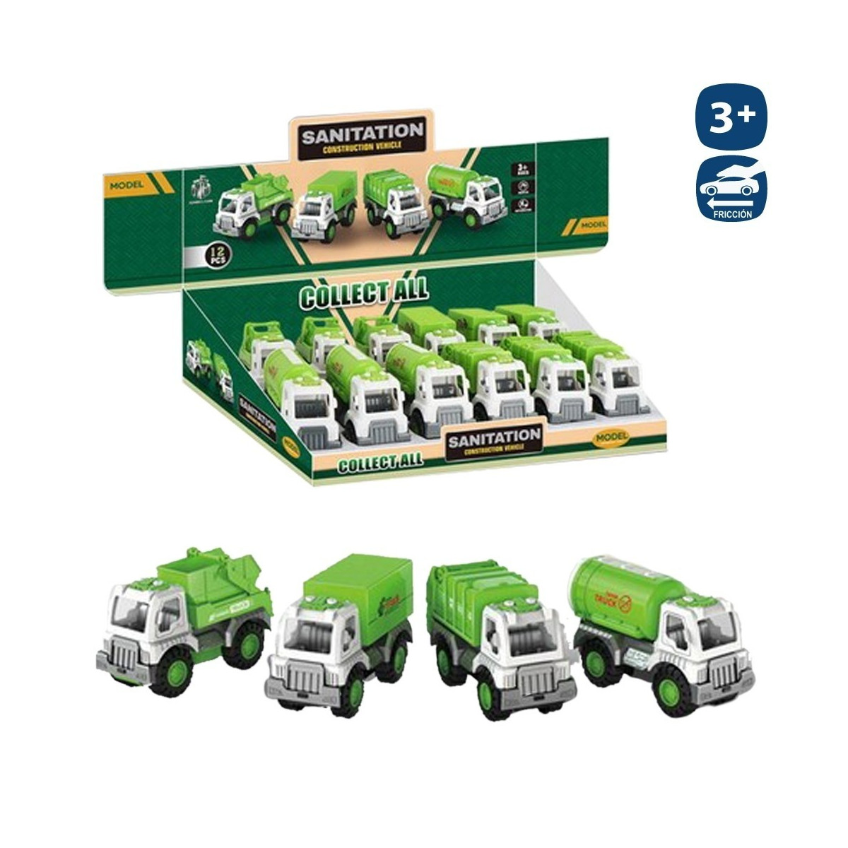 Camion de recyclage à friction 4 m 13 cm