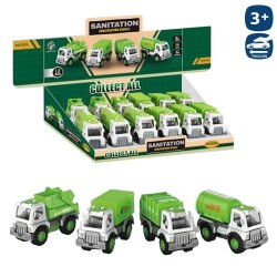 Un Centre De Recyclage Du Paysage Avec Une Activité Animée Et Un Camion