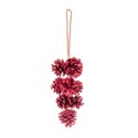 Pendentif 10 ananas rouge 35 cm