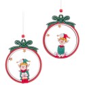 Pendentif cercle bois 2 c 10 x 1 x 21 cm