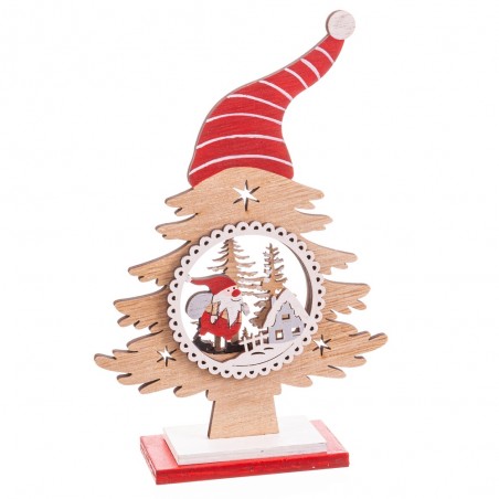 Figure en bois pour Noël 13,50 x 4,50 x 20,50 cm
