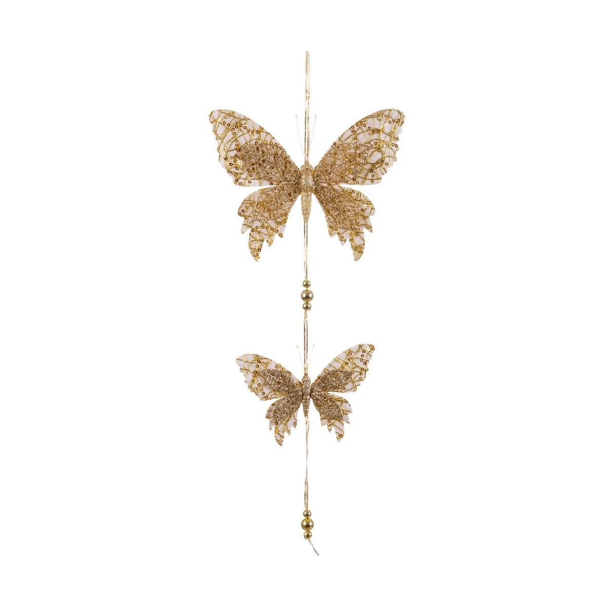 Pendentif 2 papillons or 50 x 18 cm