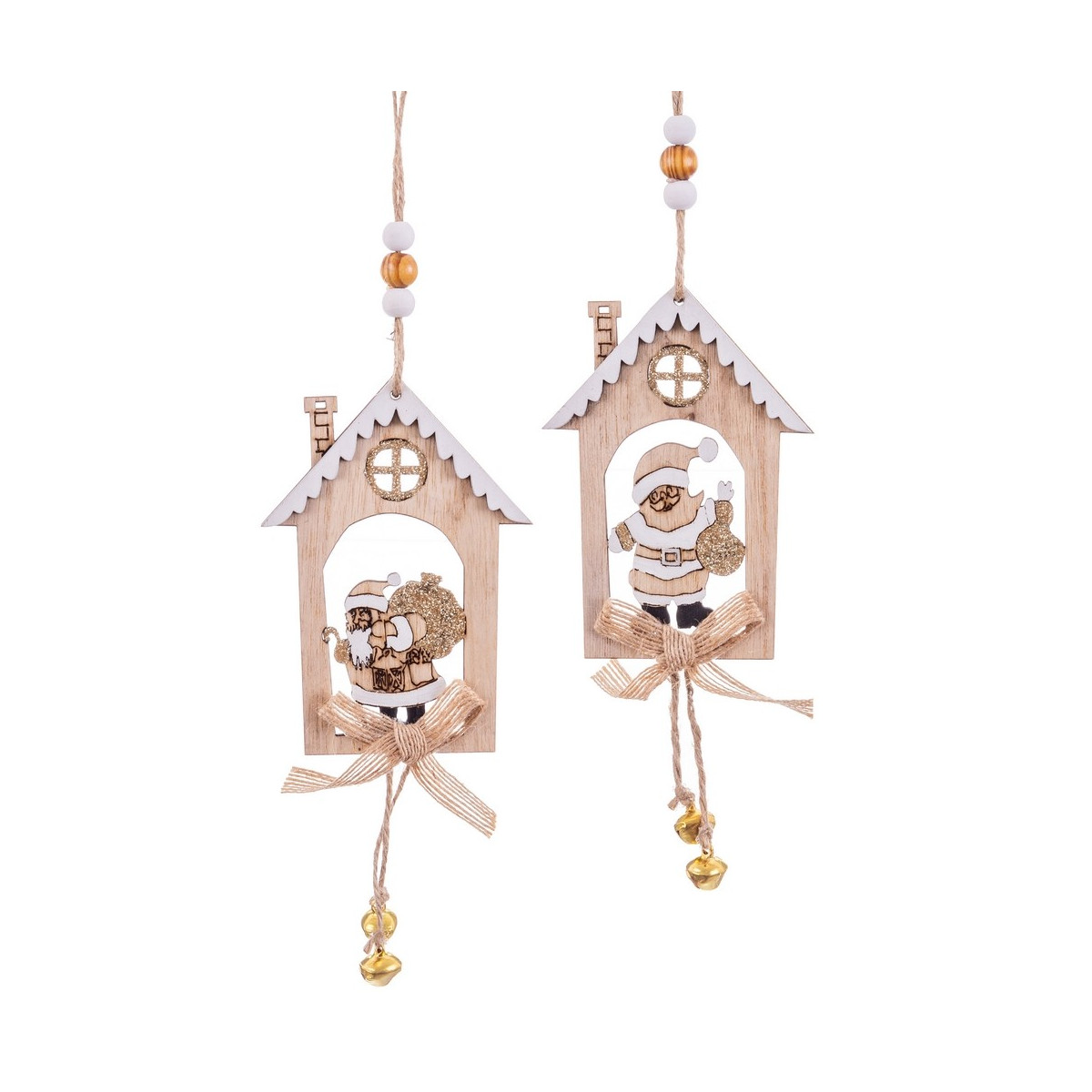 Pendentif maisons 2 m 31 x 12 cm