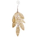 Branche feuilles pendentif plastique or 20 cm