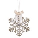 Pendentif étoile avec nœud en plastique 15 cm