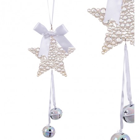 Pendentif étoile grelots plastique 20 cm