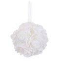 Boule de roses blanches 8 x 8 x 8 cm