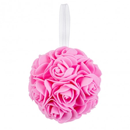 Boule De Roses Rose 8 X 8 X 8 Cm