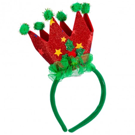 Diademe couronne en tissu 23 x 11 cm