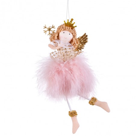 Pendentif ange en tissu or 19 x 6 cm