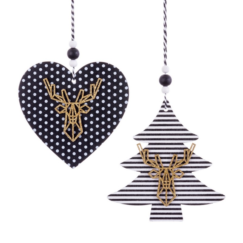 Pendentif bois chiffres