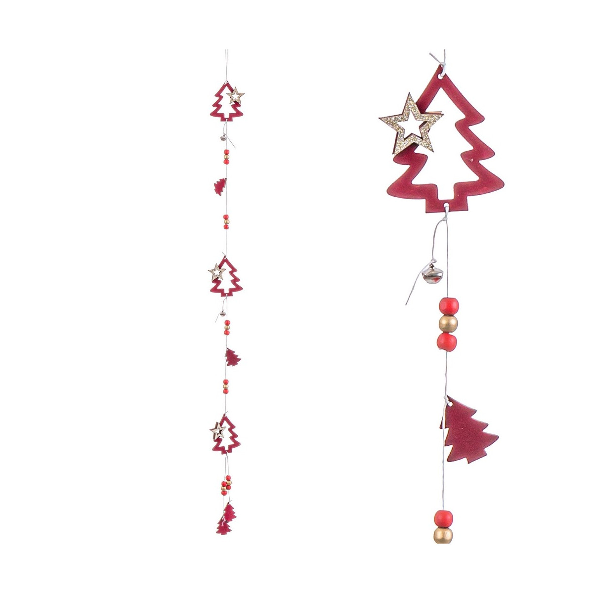 Guirlande arbres bois 6 x 90 cm