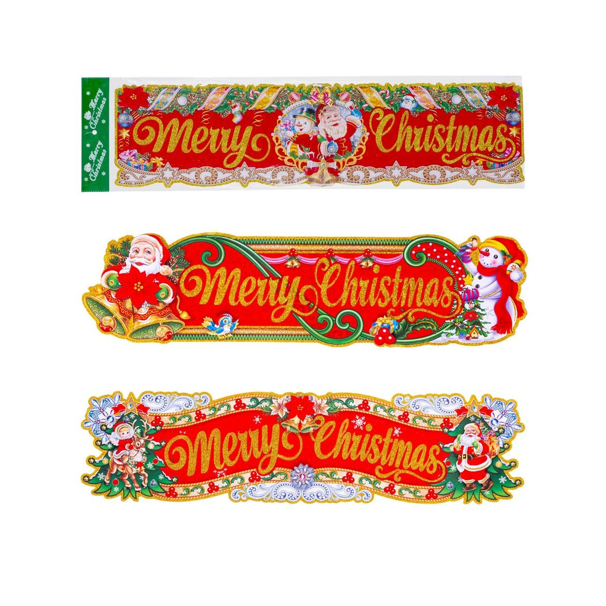 Pendentif joyeux noël papier 3 m 74 x 19 cm