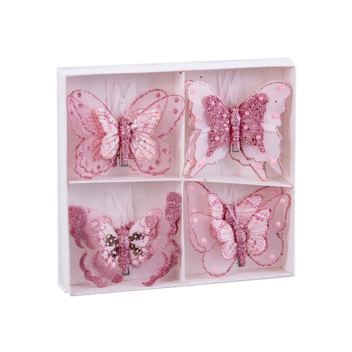 S 8 papillon plume 8 cm