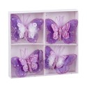 S 8 papillon plume 8 cm