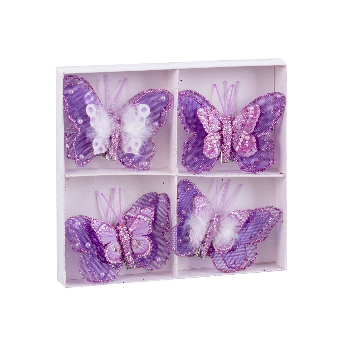 S 8 papillon plume 8 cm