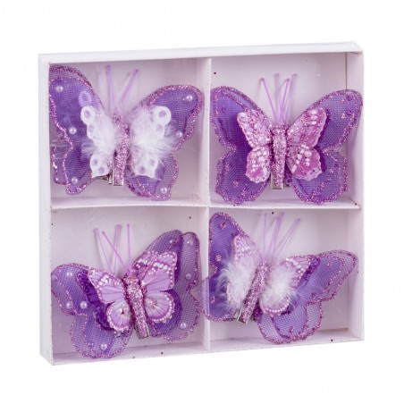 S 8 papillon plume 8 cm